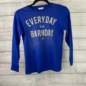 Stirrups clothing blue long sleeve tee youth small